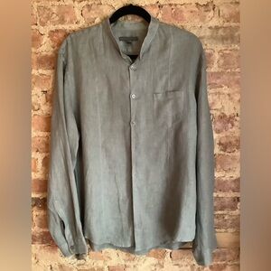 John Varvatos Gray Linen Dress Shirt
